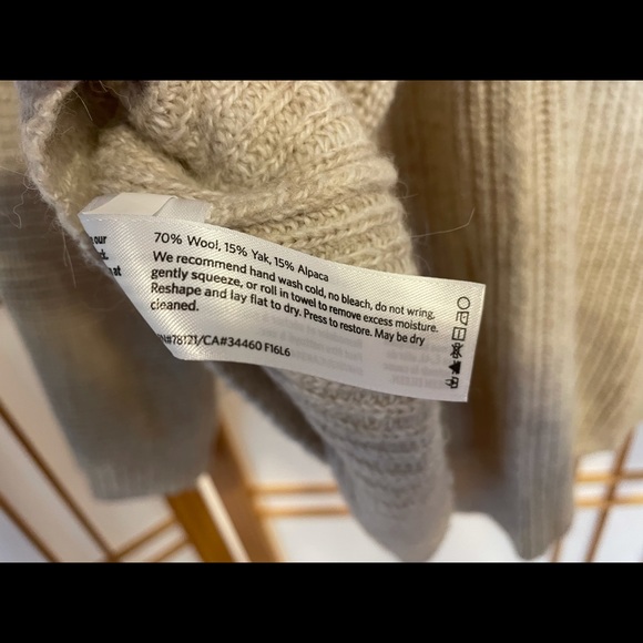 Eileen Fisher Wool/Yak/Alpaca Ribbed Sweater - Picture 4 of 9